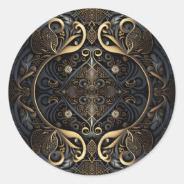 Middeleeuwen sierschild ronde sticker