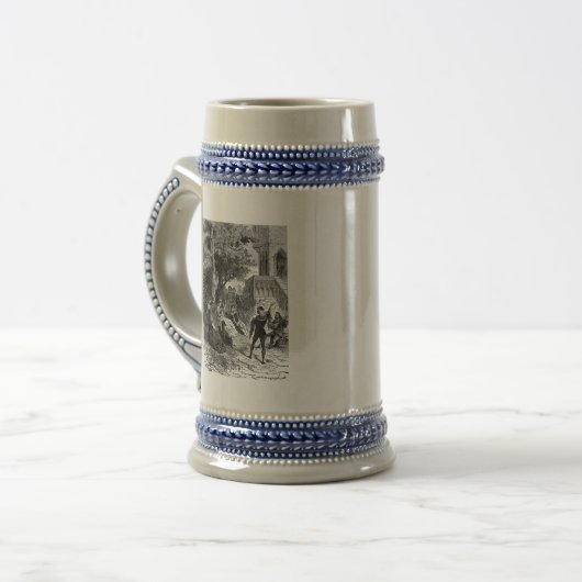 Middeleeuwen Stein Bierpul (Voorkant links)