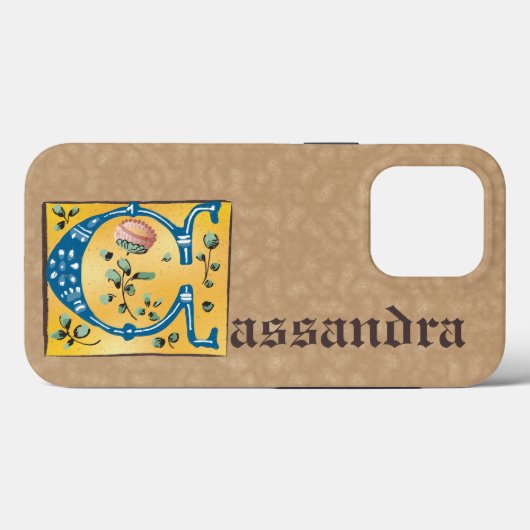 Middeleeuwen, verlicht, letter C Monogram Case-Mate iPhone Case (Achterkant (horizontaal))