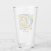 Middeleeuwen, verlicht, letter C Monogram Glas (Achterkant)