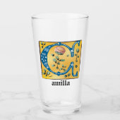 Middeleeuwen, verlicht, letter C Monogram Glas (Voorkant)