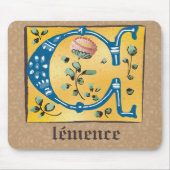 Middeleeuwen, verlicht, letter C Monogram Muismat (Voorkant)