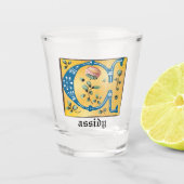 Middeleeuwen, verlicht, letter C Monogram Shot Glas (Voorkant)
