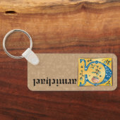 Middeleeuwen, verlicht, letter C Monogram Sleutelhanger (Achterkant)