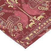 Middeleeuws 12e eeuws pauwenpatroon korte tafelloper (Hoek)