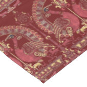 Middeleeuws 12e eeuws pauwenpatroon tafelkleed (Gekanteld)