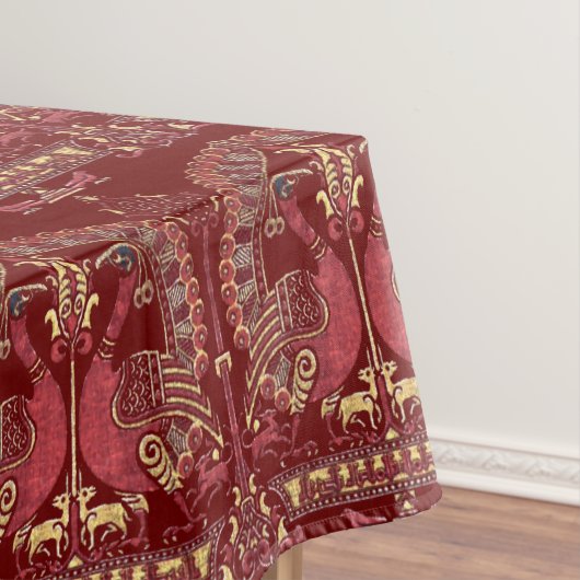 Middeleeuws 12e eeuws pauwenpatroon tafelkleed (Voorbeeld)