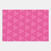 Middeleeuws abstract retro geometrisch roze inpakpapier vel (Voorkant)