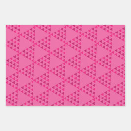 Middeleeuws abstract retro geometrisch roze inpakpapier vel