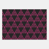 Middeleeuws abstract retro geometrisch zwart inpakpapier vel (Voorkant)