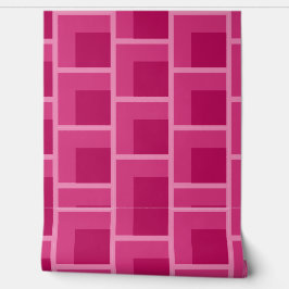 Middeleeuws abstract roze geometrisch behang