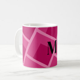Middeleeuws abstract roze geometrisch koffiemok