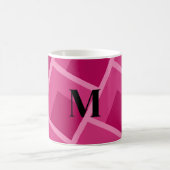 Middeleeuws abstract roze geometrisch koffiemok (Center)