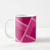 Middeleeuws abstract roze geometrisch koffiemok (Links)