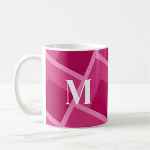 Middeleeuws abstract roze geometrisch koffiemok