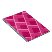 Middeleeuws abstract roze geometrisch notitieboek (Rechterzijde)