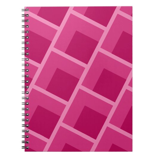 Middeleeuws abstract roze geometrisch notitieboek (Voorkant)