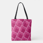 Middeleeuws abstract roze geometrisch tote bag (Achterkant)