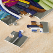 Middeleeuws avontuur: ridders en draken legpuzzel (Zijkant)