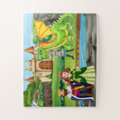 Middeleeuws avontuur: ridders en draken legpuzzel (Verticaal)