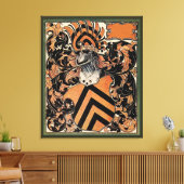 Middeleeuws Belgisch Wapen Canvas Afdruk (Insitu (Woonkamer))