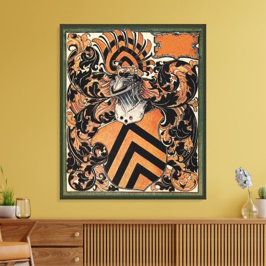 Middeleeuws Belgisch Wapen Canvas Afdruk (Insitu (Woonkamer))