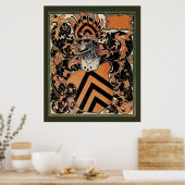 Middeleeuws Belgisch Wapen Poster (Keuken)