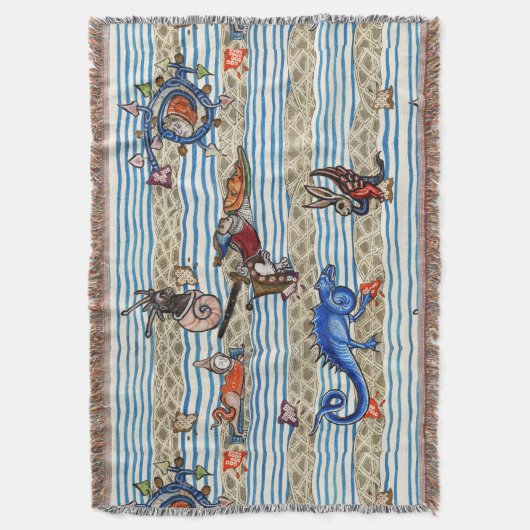 MIDDELEEUWS BESTIARIUM, ZEE MONSTERS FANTASIEDIERE DEKEN (Voorkant Verticaal)