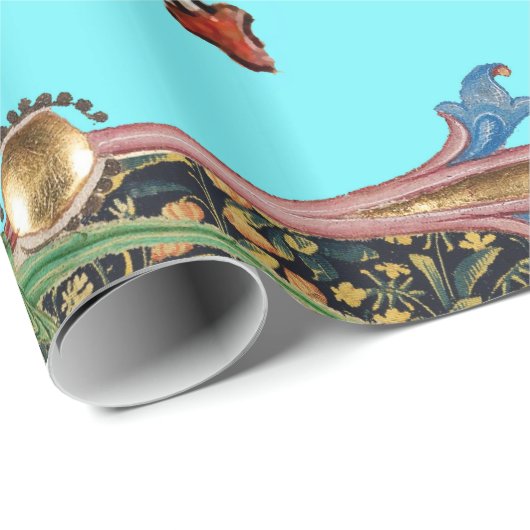 MIDDELEEUWS BESTIARY MAKING MUSIC Violinist Lion B Cadeaupapier (Rol Hoek)