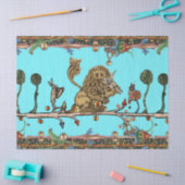 MIDDELEEUWS BESTIARY MAKING MUSIC Violinist Lion B Tissuepapier (Craft)