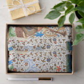 MIDDELEEUWS BESTIARY SPEELT MUZIEKINSTRUMENTEN BLA TISSUEPAPIER (Geschenk)