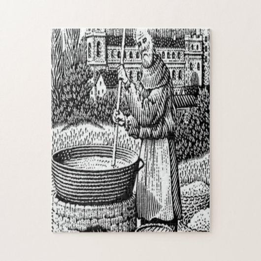 "Middeleeuws bier & bier brouwen" Legpuzzel (Verticaal)
