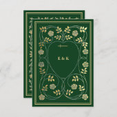 Middeleeuws Bloemenharten en Zwaard Goud Detail RS Informatiekaartje (Voorkant / Achterkant)