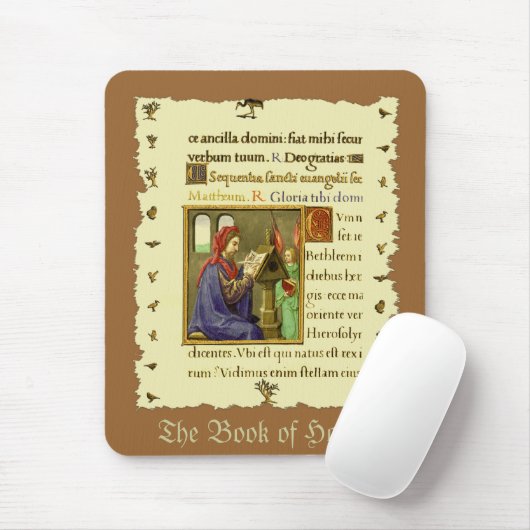 Middeleeuws boek van uren muismat (Met muis)