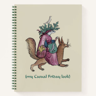 Middeleeuws "Casual vrijdag" spiraal Notitieboek