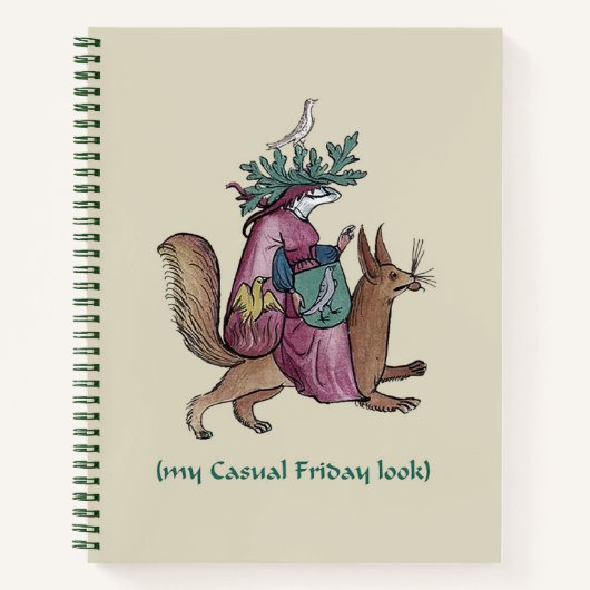 Middeleeuws "Casual vrijdag" spiraal Notitieboek (Voorkant)