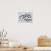 Middeleeuws dorp Biot, Frankrijk Poster (Keuken)