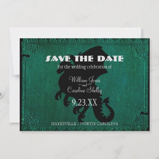 Middeleeuws Drakenzwaard Save the Date Magnetische Uitnodiging (Voorkant)