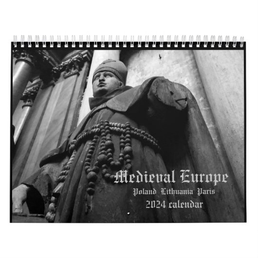 Middeleeuws Europa 2024 Kalender Gotisch MEDIUM 8. (Hoes)