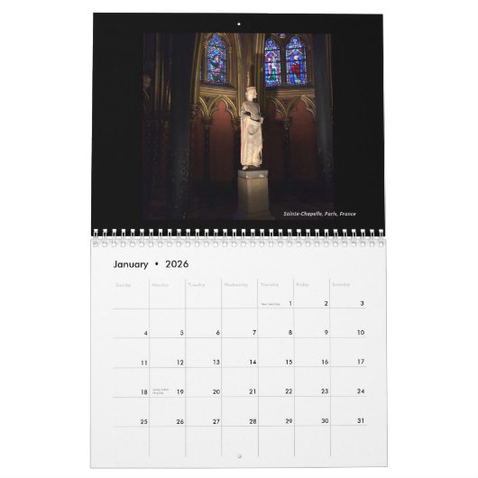 Middeleeuws Europa 2024 Kalender Gotisch MEDIUM 8. (Jan 2026)