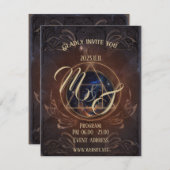 Middeleeuws fantasie antiek elegant boek kaart (Voorkant / Achterkant)