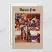 Middeleeuws Feest Flat Note Kaart Notitiekaartje (Voorkant / Achterkant)