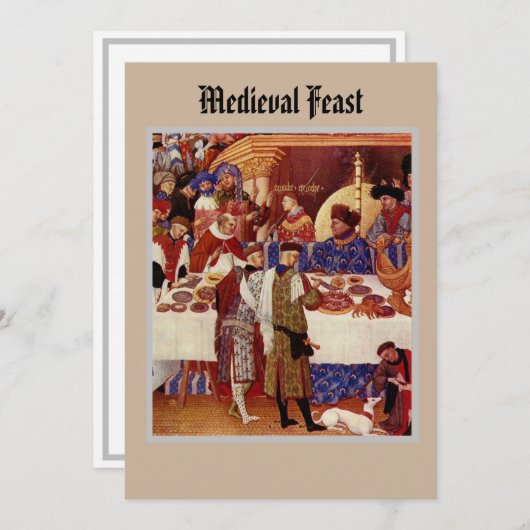 Middeleeuws Feest Flat Note Kaart Notitiekaartje (Voorkant / Achterkant)