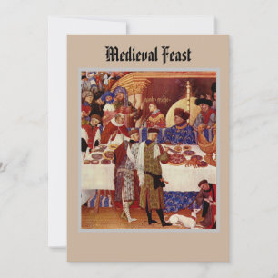 Middeleeuws Feest Flat Note Kaart Notitiekaartje