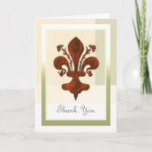 Middeleeuws Florence Style Fleur DE Lis Thank u Bedankkaart (Voorkant)
