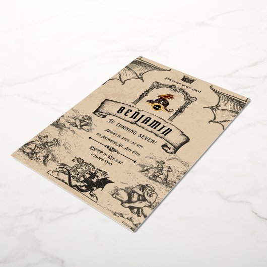 middeleeuws folie uitnodiging (Gedraaid)