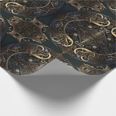 Middeleeuws gegraveerd sierschild cadeaupapier (Hoek)