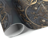 Middeleeuws gegraveerd sierschild cadeaupapier (Rol Hoek)