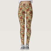 Middeleeuws geïnspireerd bloemmotief Paisley Leggings (Voorkant)