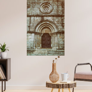 Middeleeuws gotisch portaal in Santiago de Antas Poster